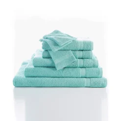 Badhanddoek<Colombine Collectie effen handdoeken 420 g/m2 met zacht comfort watergroen