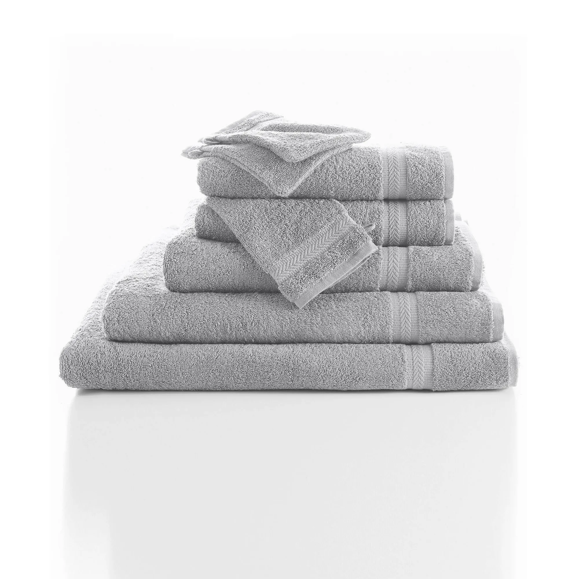 Badhanddoek<Colombine Collectie effen handdoeken 420 g/m2 met zacht comfort grijs
