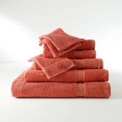 Badhanddoek<Colombine Collectie effen handdoeken 420 g/m2 met zacht comfort tomette