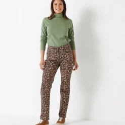 T-Shirt En Topje|Trui En Vest<Blancheporte Coltrui in effen stretchkatoen kaki