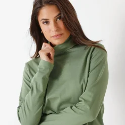 T-Shirt En Topje|Trui En Vest<Blancheporte Coltrui in effen stretchkatoen kaki