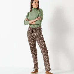 T-Shirt En Topje|Trui En Vest<Blancheporte Coltrui in effen stretchkatoen kaki