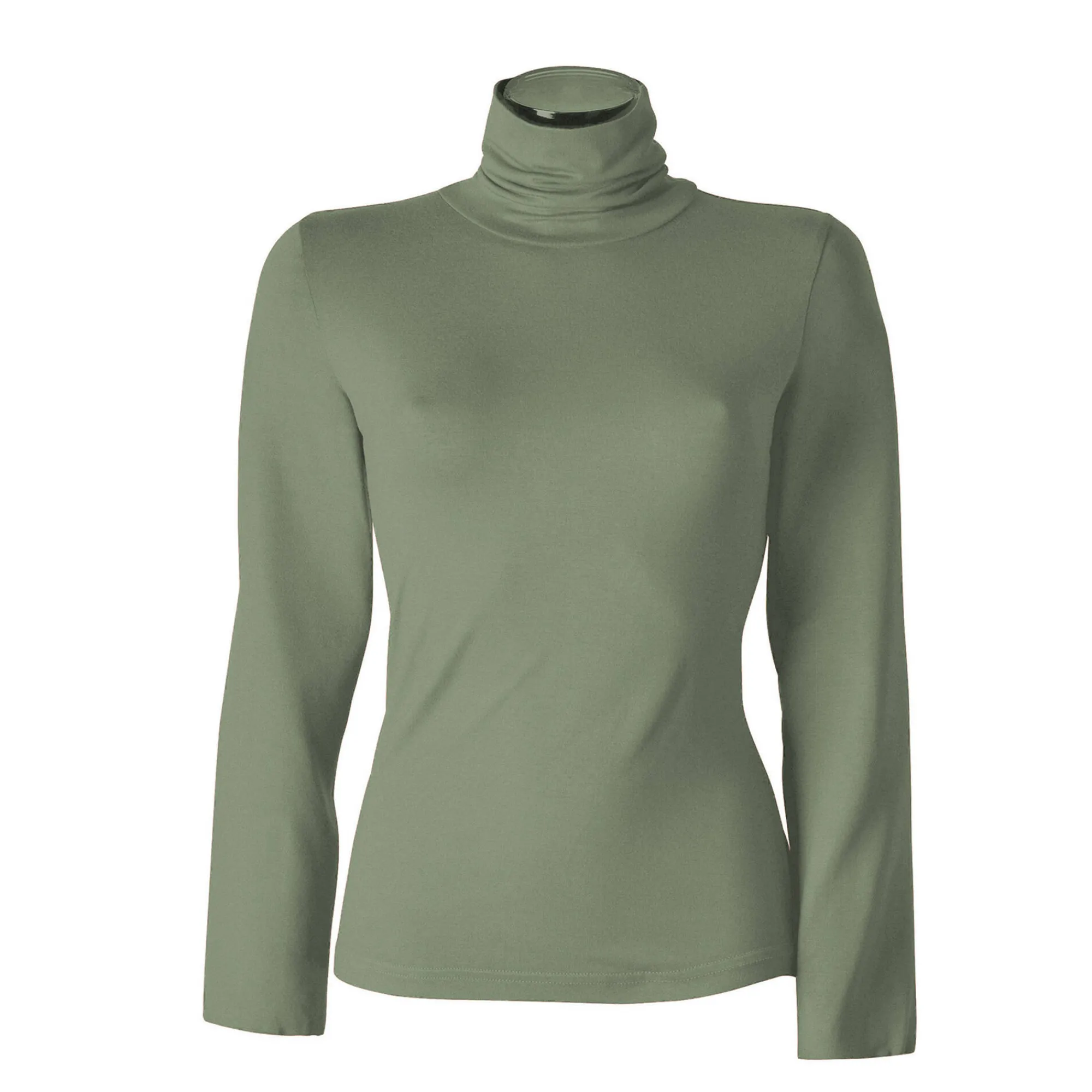 T-Shirt En Topje|Trui En Vest<Blancheporte Coltrui in effen stretchkatoen kaki
