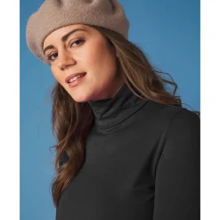 T-Shirt En Topje|Trui En Vest<Blancheporte Coltrui in stretch zwart