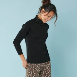Trui En Vest<Blancheporte Coltrui, kleine lengtes zwart