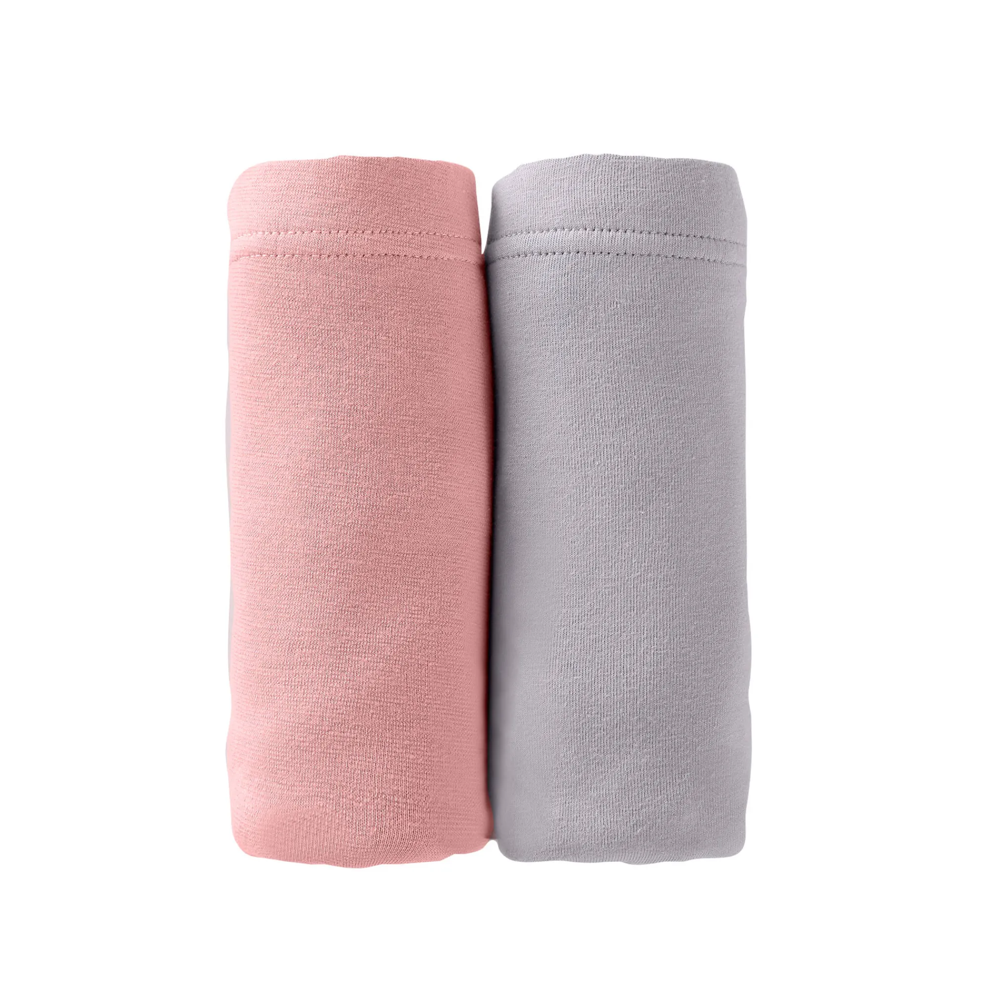 Beha<Blancheporte Comfortabel behatopje in gevoerd stretchkatoen zonder beugels - set van 2 grijs + roze