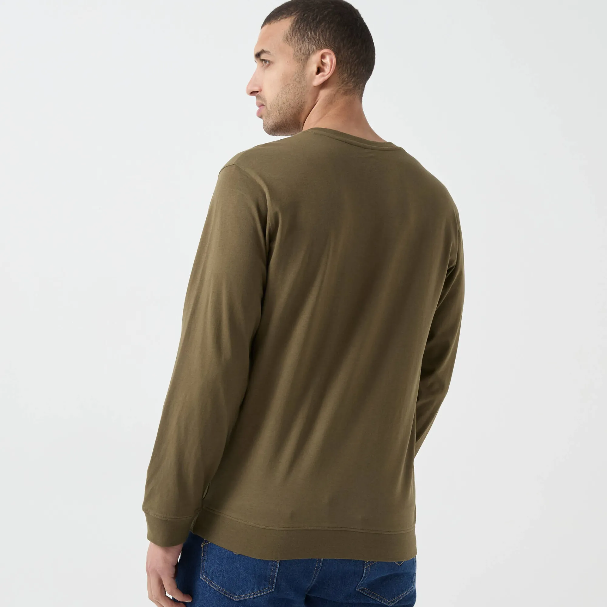 T-Shirt, Hemd En Polo<Blancheporte Comfortabel Henley T-shirt met lange mouwen - set van 2 wijnrood + kaki