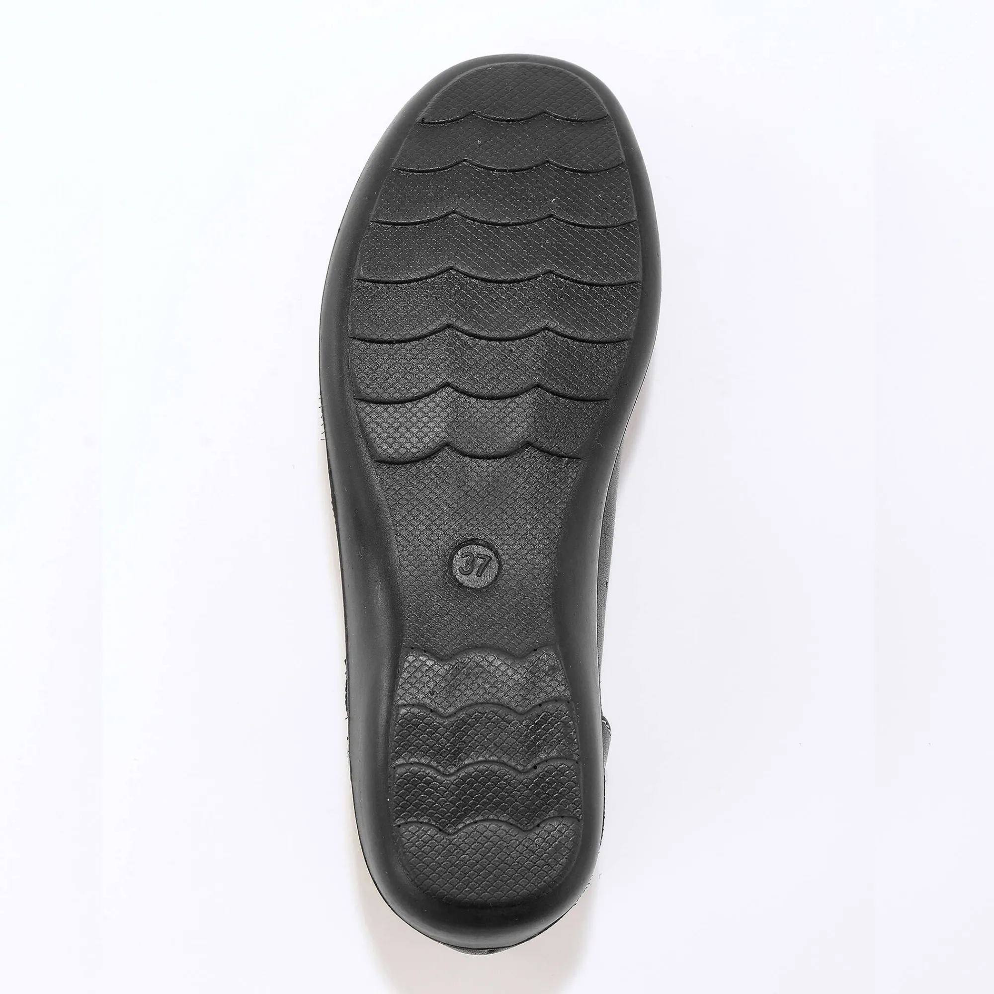 Ballerina's|Schoenen<Blancheporte Comfortabele brede leren ballerina's met bloemapplicatie zwart
