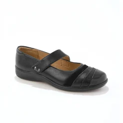 Ballerina's|Schoenen<Blancheporte Comfortabele, brede schoenen met scratchsluiting zwart