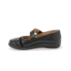 Ballerina's|Schoenen<Blancheporte Comfortabele, brede schoenen met scratchsluiting zwart