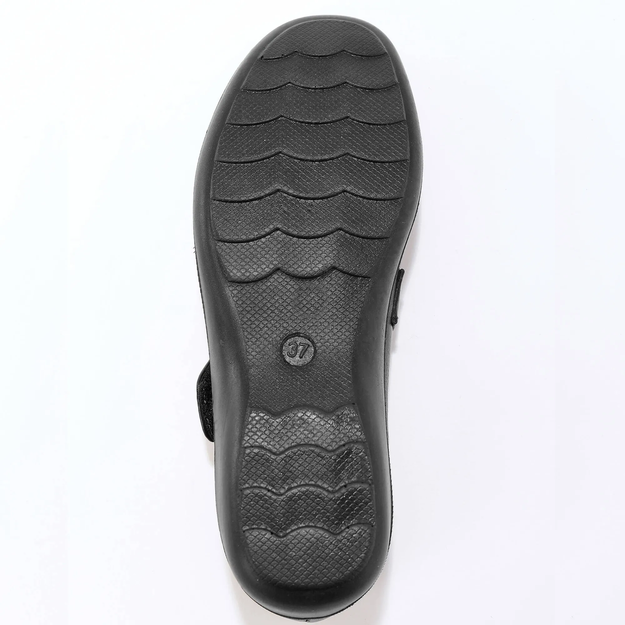 Ballerina's|Schoenen<Blancheporte Comfortabele, brede schoenen met scratchsluiting zwart