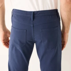 Broek<Blancheporte Comfortabele broek met 5 zakken en elastische tailleband, in gabardine - L32 marine