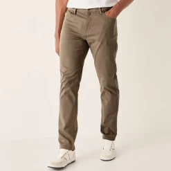 Broek<Blancheporte Comfortabele broek met 5 zakken en elastische tailleband, in gabardine - L32 donkerbeige