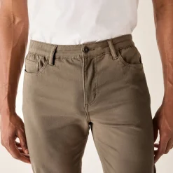 Broek<Blancheporte Comfortabele broek met 5 zakken en elastische tailleband, in gabardine - L32 donkerbeige