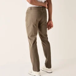 Broek<Blancheporte Comfortabele broek met 5 zakken en elastische tailleband, in gabardine - L32 donkerbeige