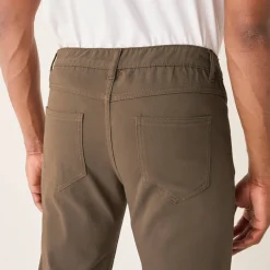 Broek<Blancheporte Comfortabele broek met 5 zakken en elastische tailleband, in gabardine - L30 donkerbeige