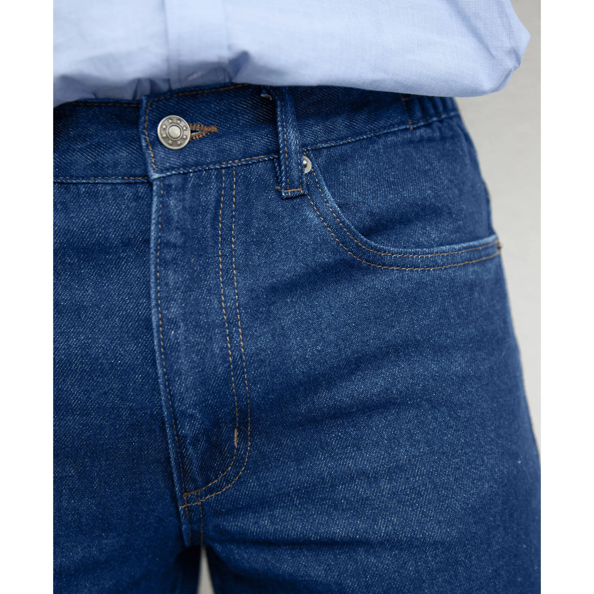 Jeans<Blancheporte Comfortabele jeans met elastische tailleband - binnenpijplengte 82 cm stone