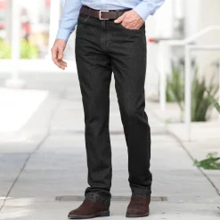 Jeans<Blancheporte Comfortabele jeans met elastische tailleband - binnenpijplengte 82 cm black