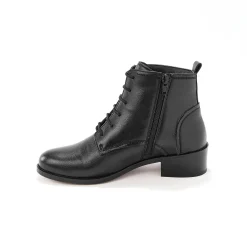 Bottines En Boots|Schoenen<Blancheporte Comfortabele leren bottines met veters zwart