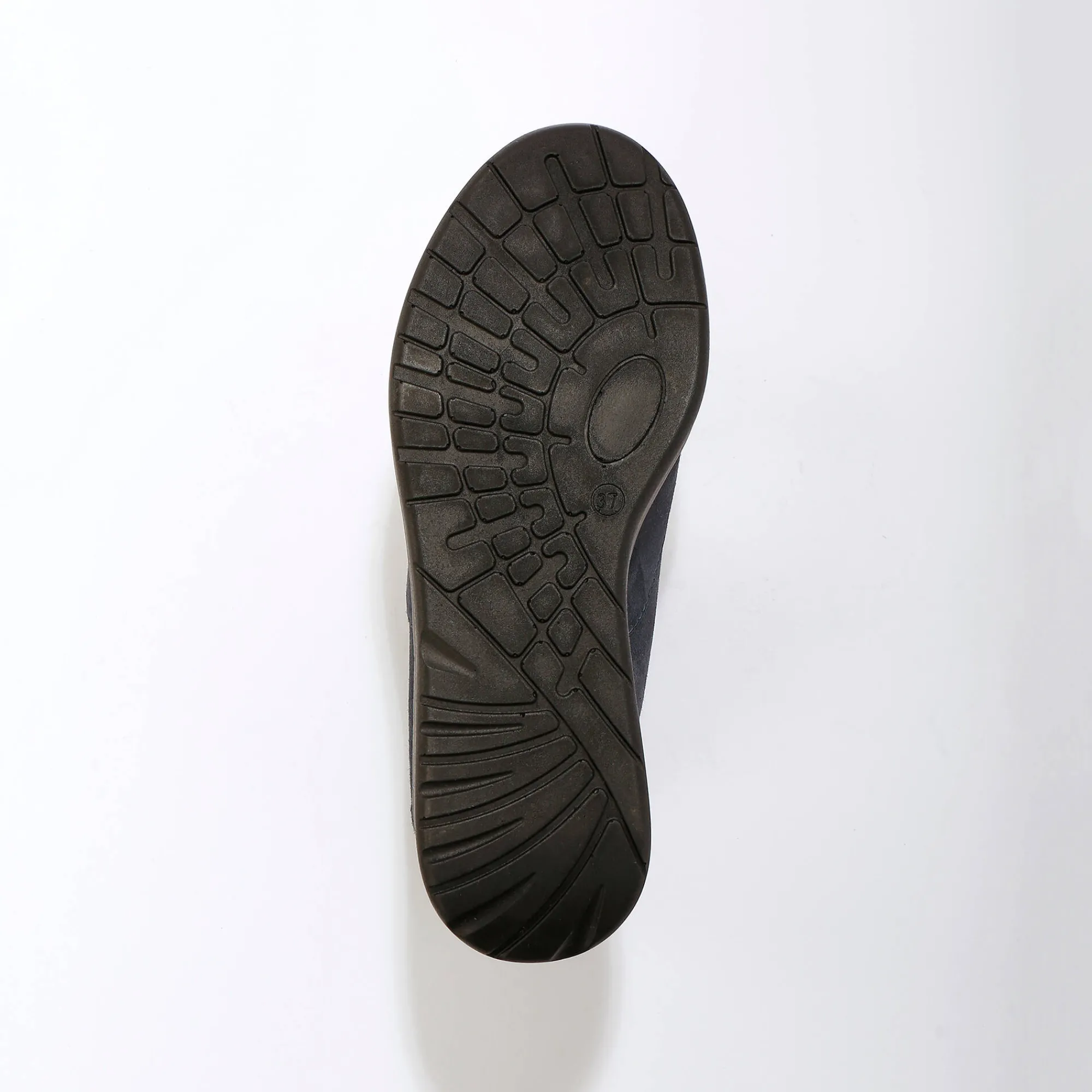 Baskets En Sneakers|Schoenen<Blancheporte Comfortabele leren sneakers met sleehak, LWG gecertificeerd grijsblauw