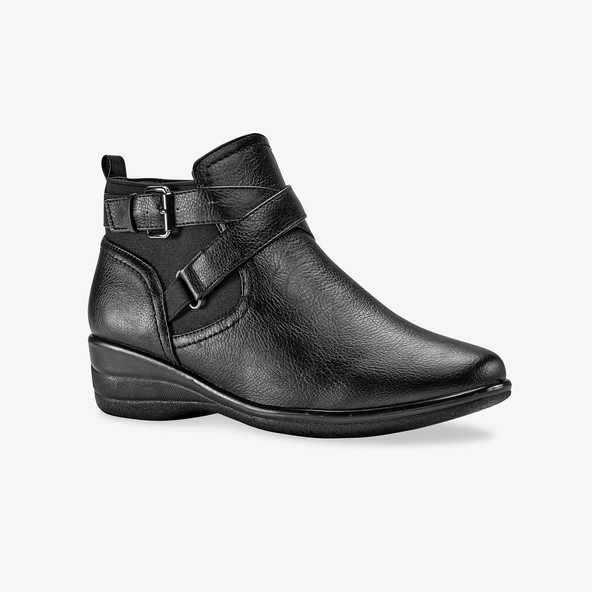 Bottines En Boots|Schoenen<Blancheporte Comfortabele low-boots met sleehak en rits zwart