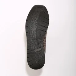 Baskets En Sneakers|Schoenen<Blancheporte Comfortabele sneakers in gelakt leer, met sleehak, LWG gecertificeerd - vlekkenprint grijs