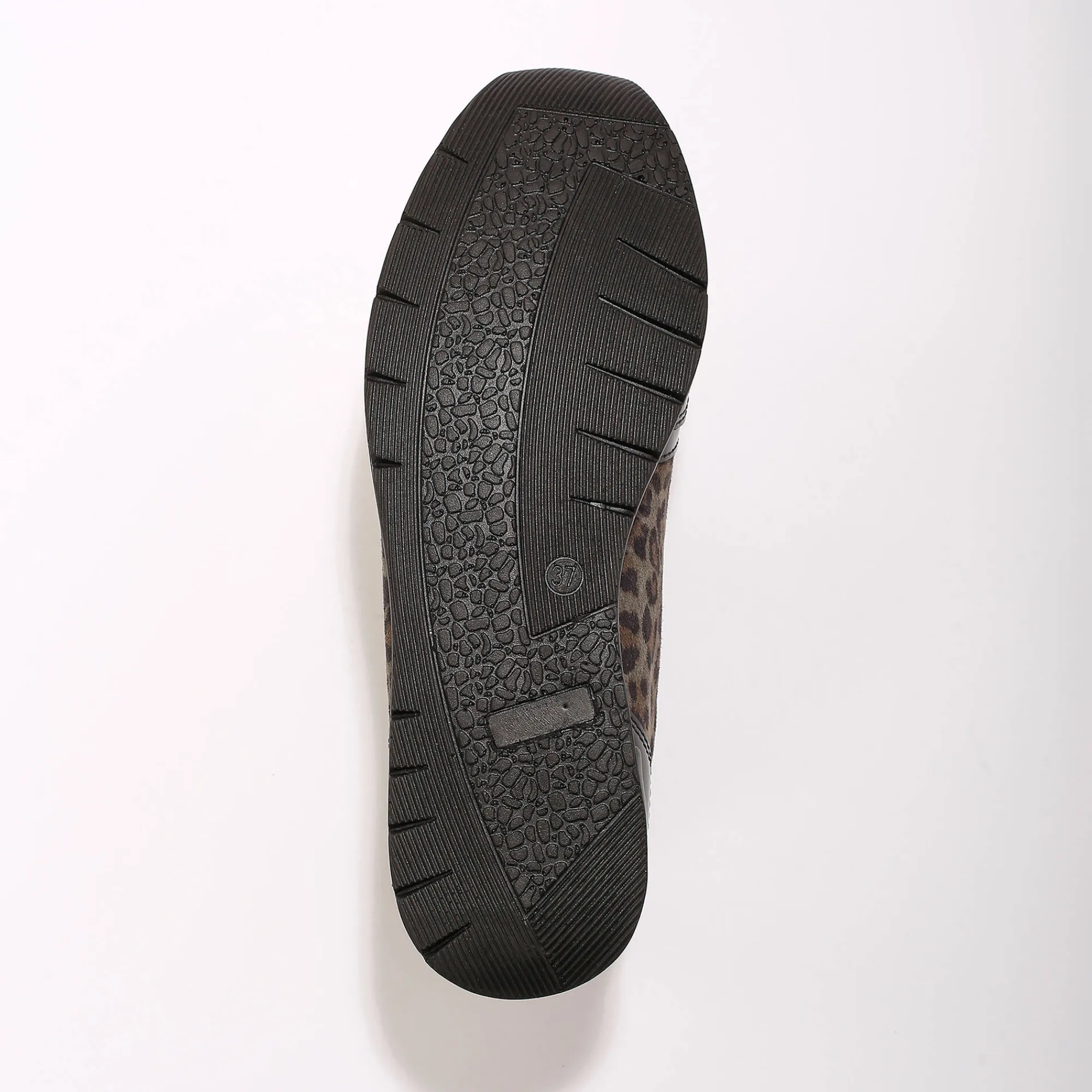 Baskets En Sneakers|Schoenen<Blancheporte Comfortabele sneakers in gelakt leer, met sleehak, LWG gecertificeerd - vlekkenprint grijs
