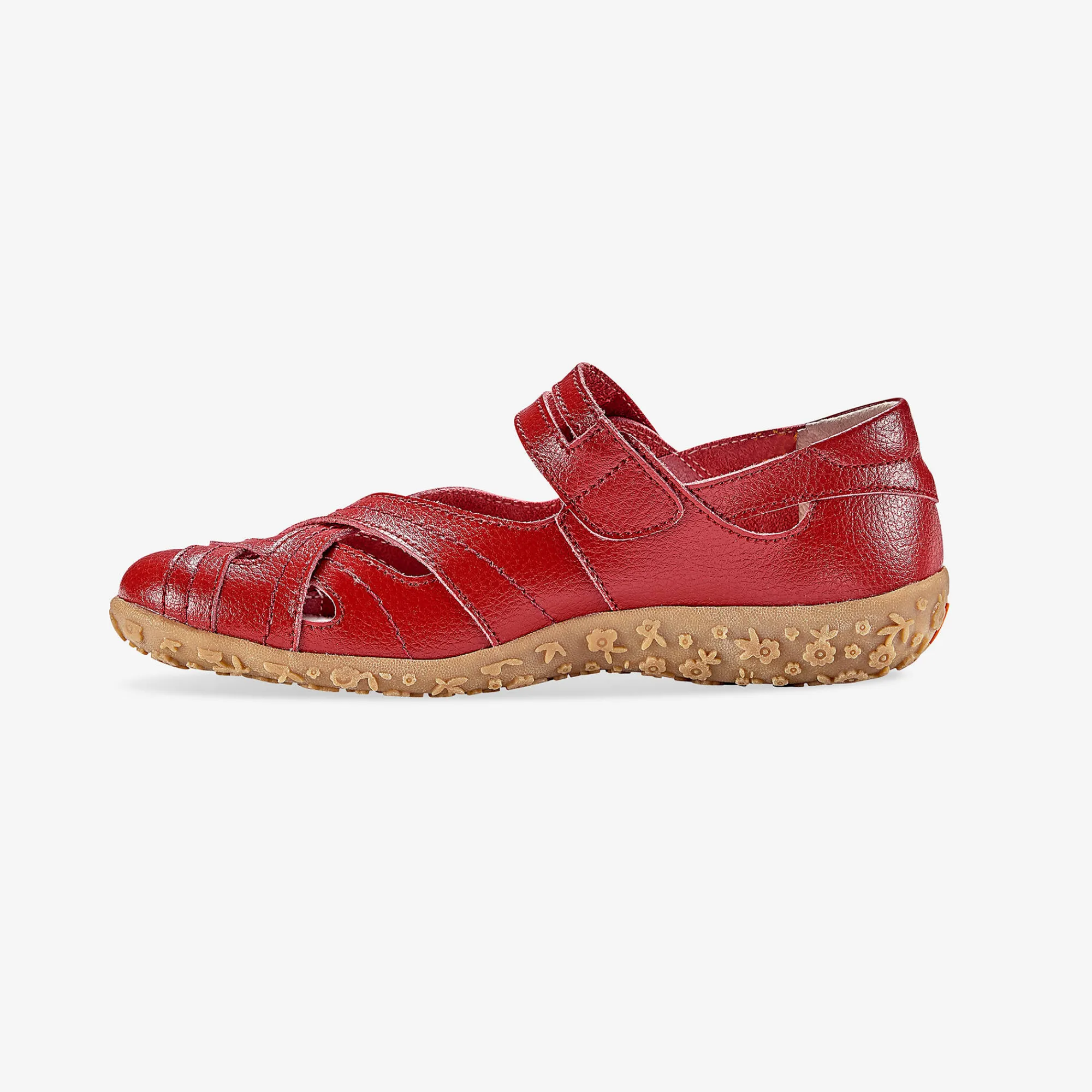 Ballerina's|Schoenen<Blancheporte Comfortschoenen in ultrasoepel leer - rood