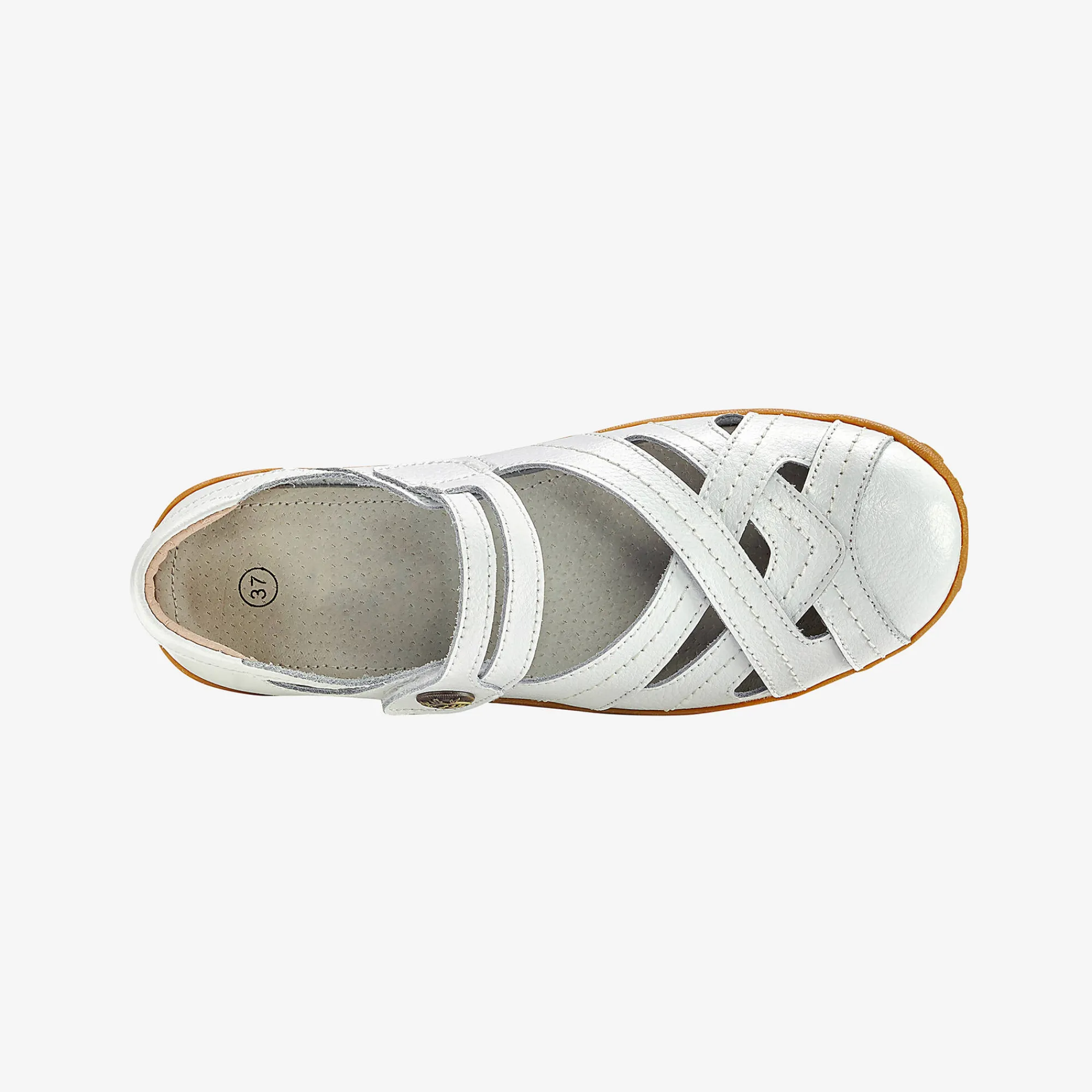 Ballerina's|Schoenen<Blancheporte Comfortschoenen in ultrasoepel leer - wit