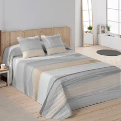 Deken En Bedsprei|Deken, Boutis En Bedsprei<Blancheporte Couvre-lit imprimé horizon grijs / beige