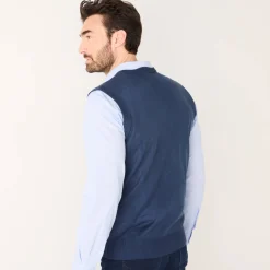 Feestoutfits Heren|Trui En Vest<Blancheporte Debardeur met V-hals marine