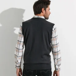 Feestoutfits Heren|Trui En Vest<Blancheporte Debardeur met V-hals antraciet