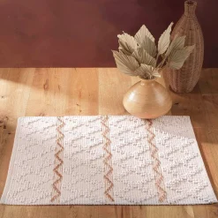 Tapijt<Blancheporte Decoratief tapijt met reliëf en ruitenmotieven beige / ecru