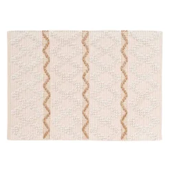 Tapijt<Blancheporte Decoratief tapijt met reliëf en ruitenmotieven beige / ecru