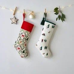 Feestdecoratie|Decoratieartikel<Blancheporte Decoratieve kerstsok groen