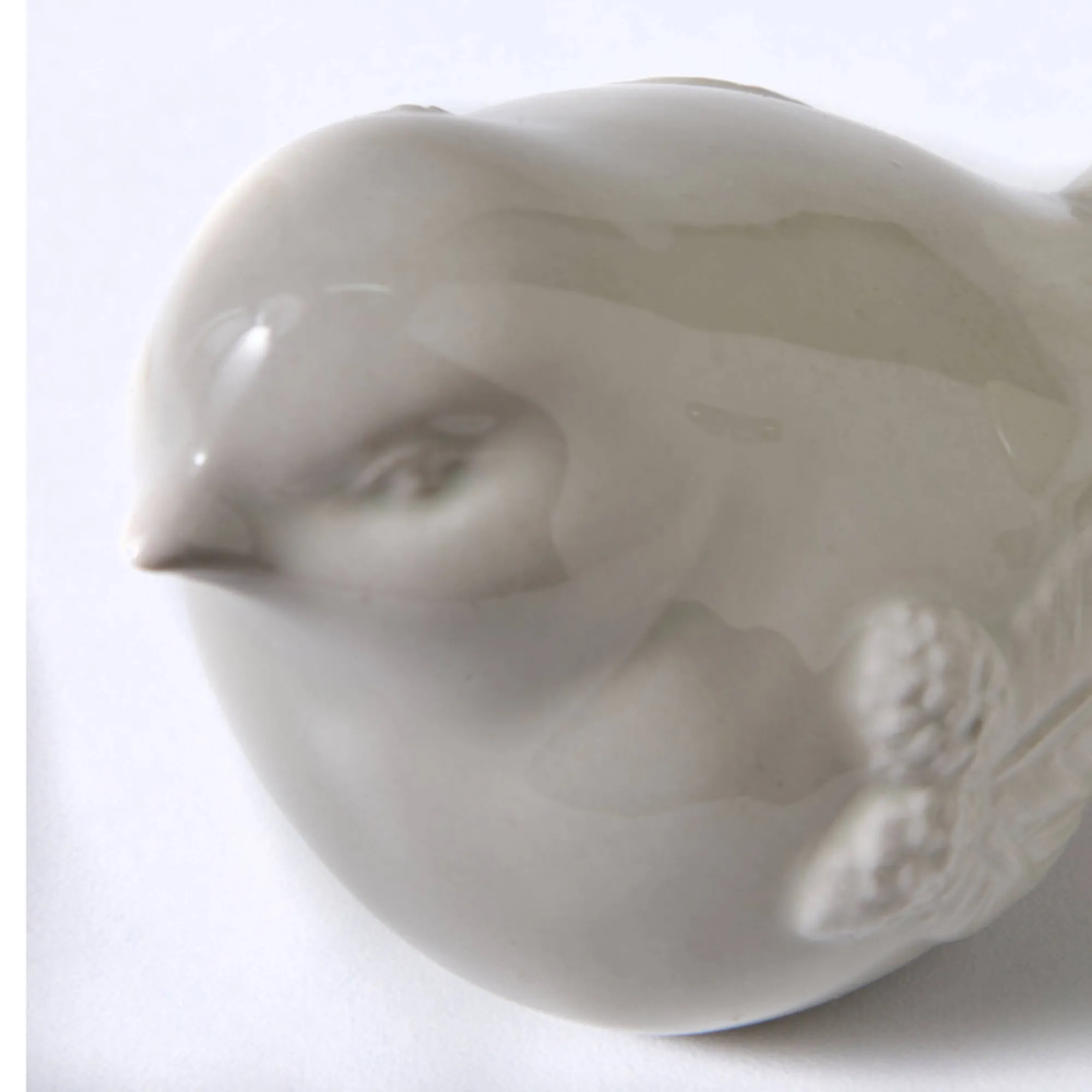 Decoratieartikel<Blancheporte Decoratieve vogel in keramiek grijsbeige