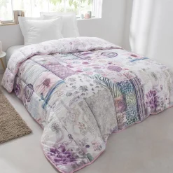 Dekbed<Blancheporte Dekbed in bedrukt katoen Champêtre 200g/m2 parma / grijs