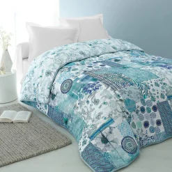 Dekbed<Blancheporte Dekbed in bedrukt katoen Champêtre 200g/m2 blauw / groen