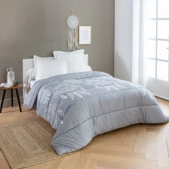 Dekbed<Blancheporte Dekbed in bedrukt katoen Tea - 200 g/m2 grijs