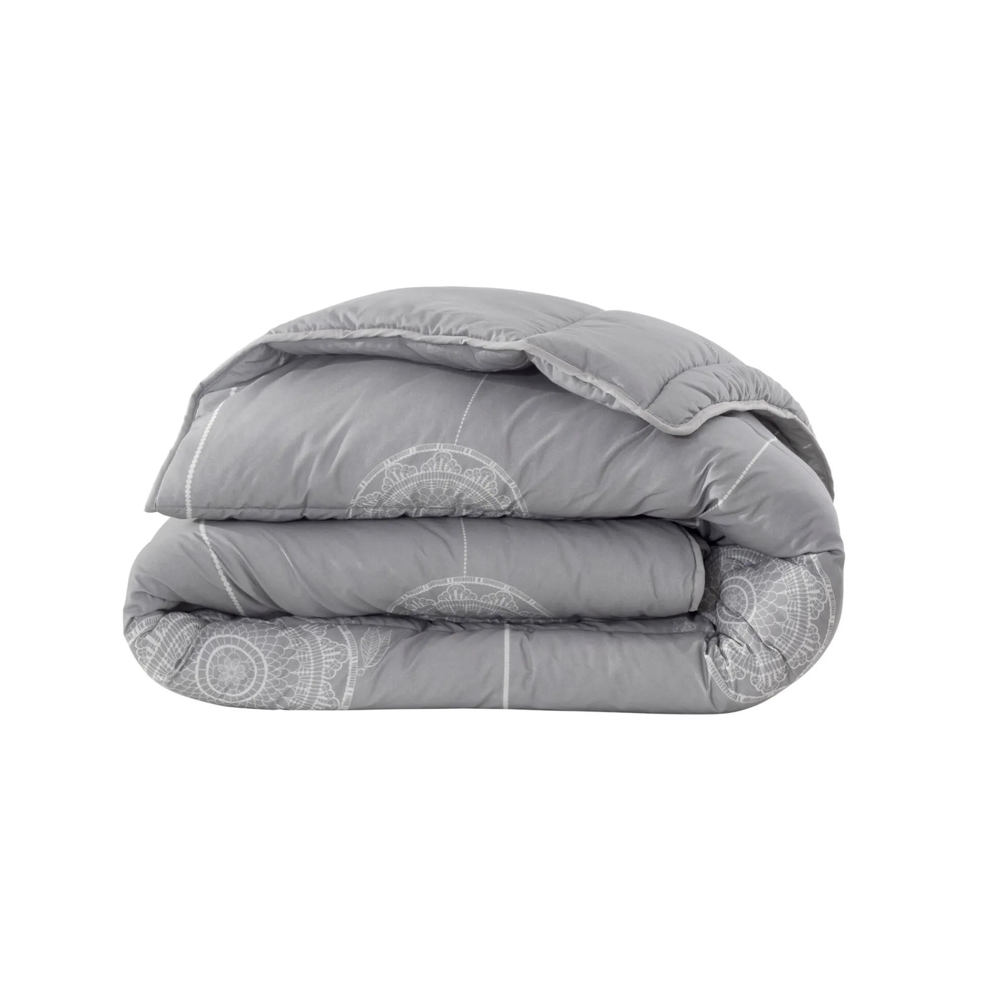 Dekbed<Blancheporte Dekbed in bedrukt katoen Tea - 400 g/m2 grijs