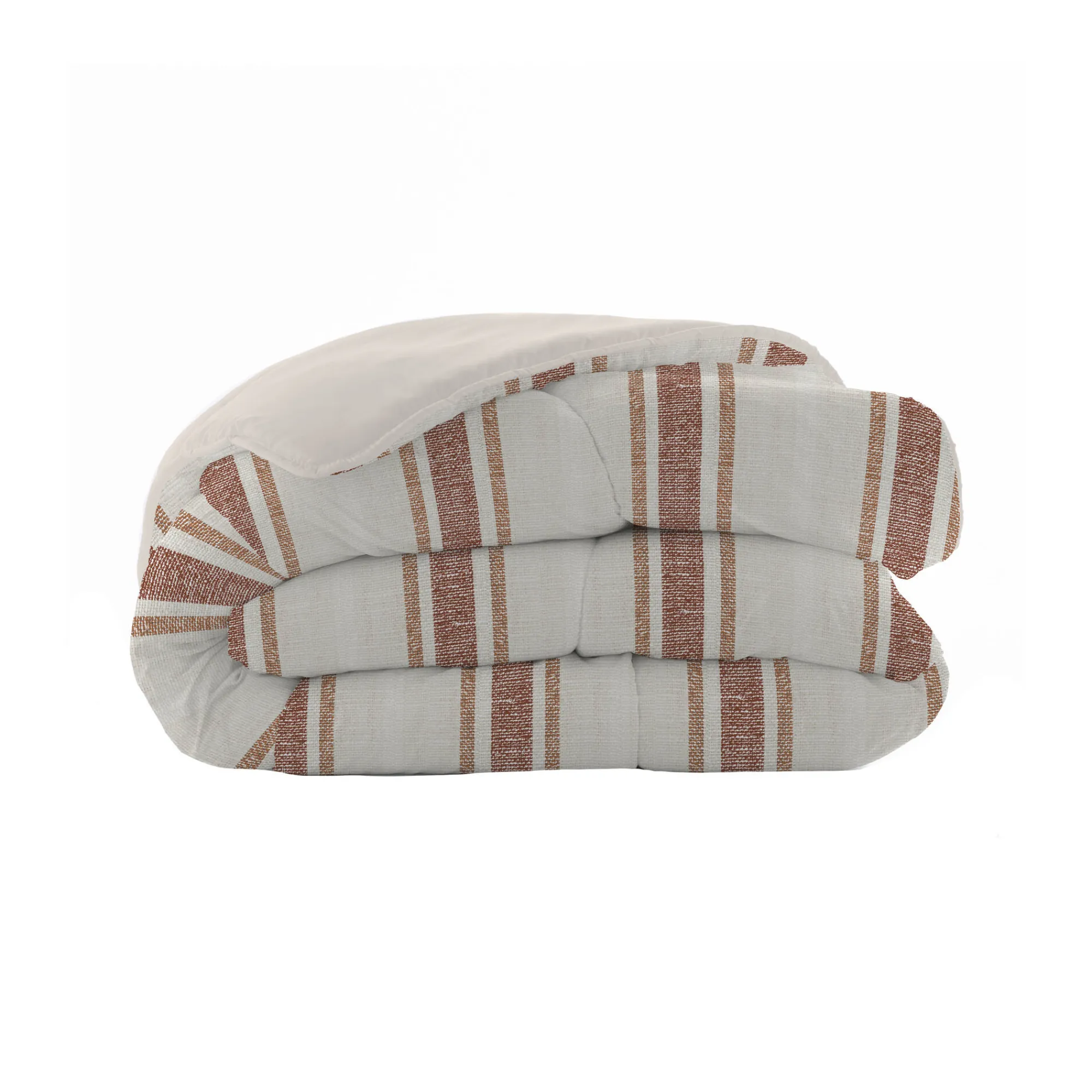 Dekbed<Blancheporte Dekbed in microvezel met bajadèrestrepen 200 g/m² bruin / beige