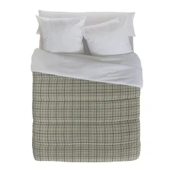 Dekbed<Blancheporte Dekbed in microvezel met ruitenprint 200 g/m² beige / taupe