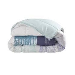 Dekbed<Blancheporte Dekbed in microvezel met Pastel print 400g/m2 blauw