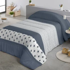 Dekbed<Blancheporte Dekbed in microvezel met strepenmotieven 200g/m2 blauw