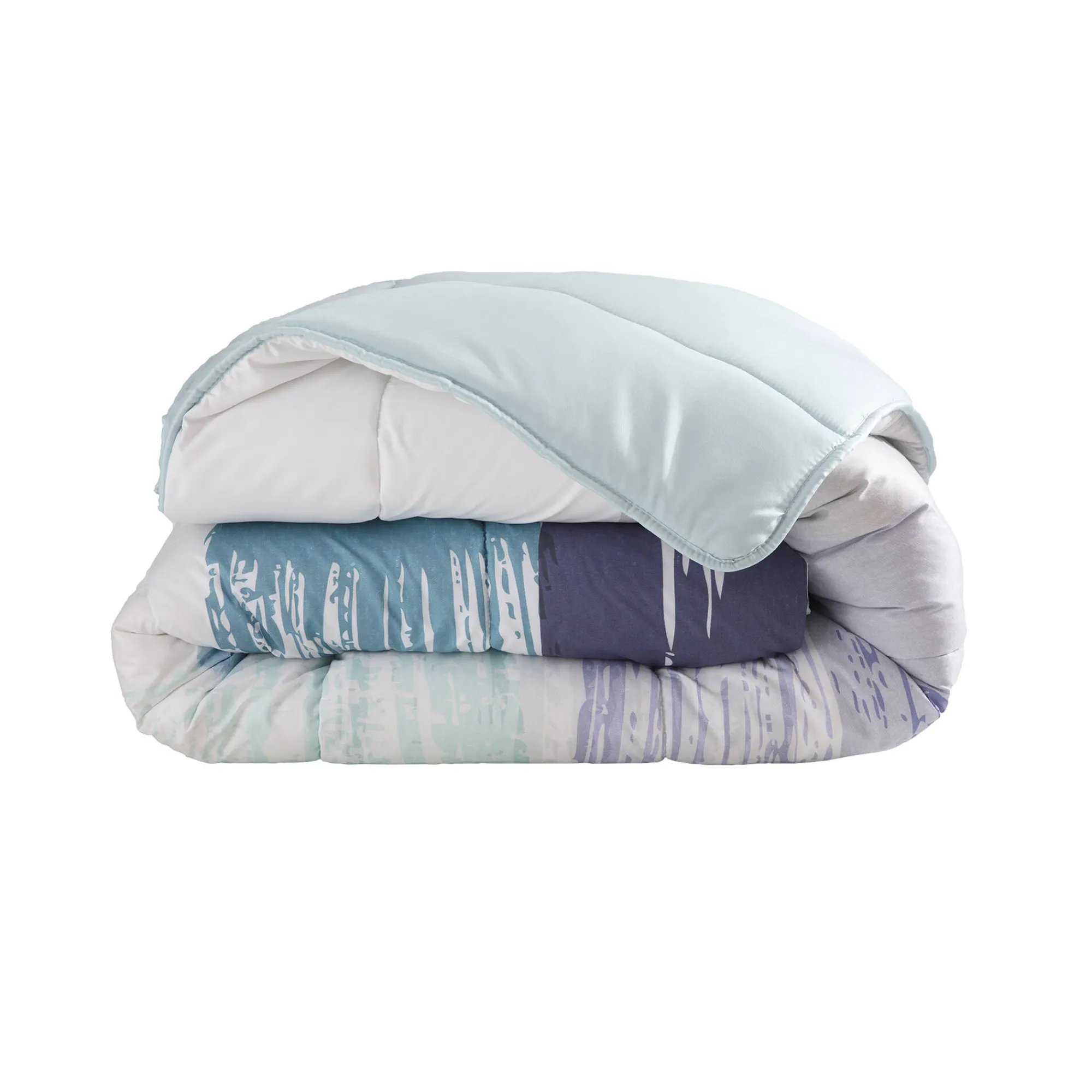 Dekbed<Blancheporte Dekbed in microvezel met Pastel print 200g/m2 blauw