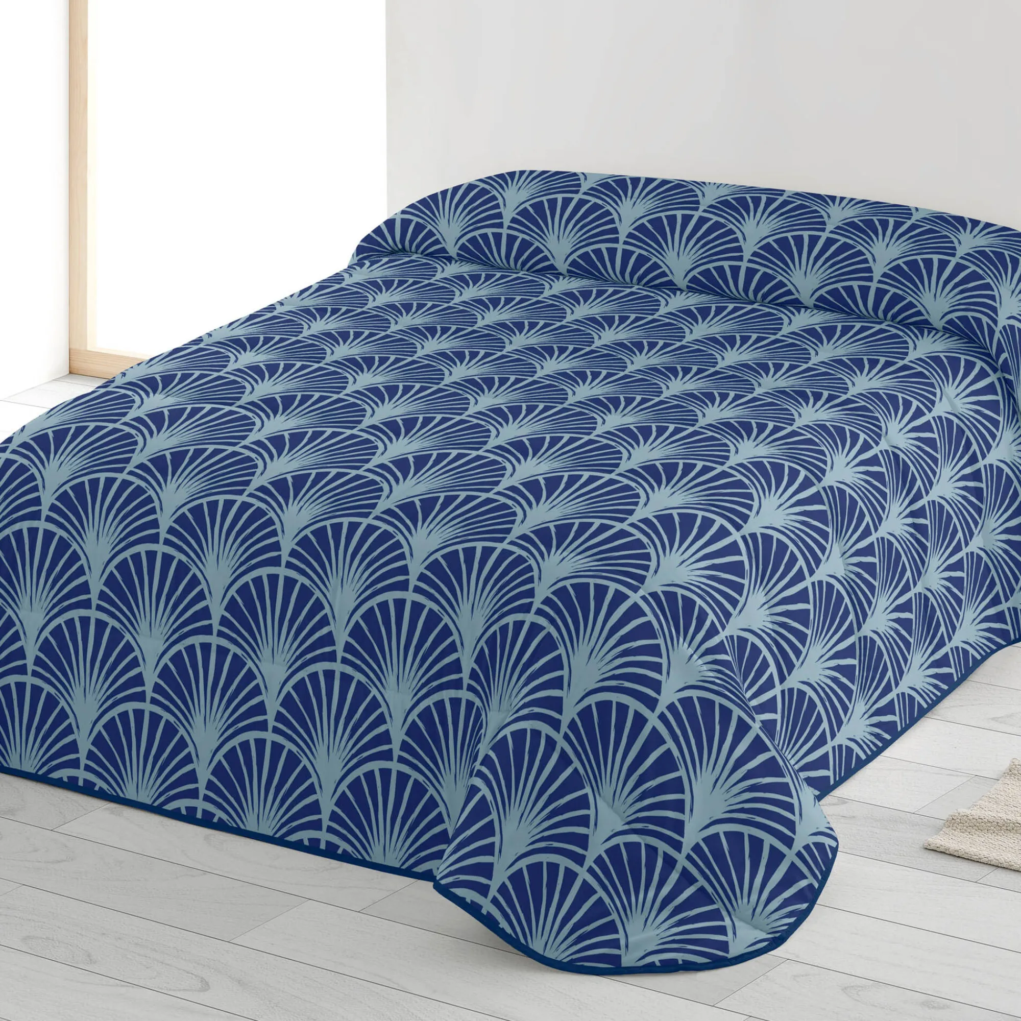 Dekbed<Blancheporte Dekbed in microvezel, palmbomenprint, 200 g/m² blauw