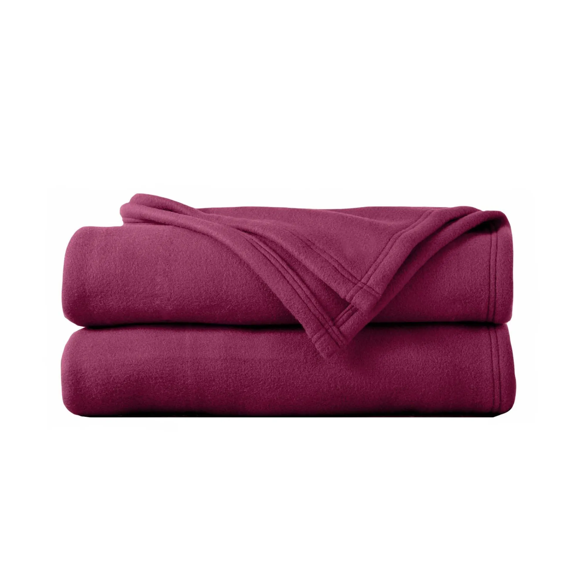 Deken<Ourson Deken in Thermotec® fleece 450g/m2, luxe kwaliteit pruim