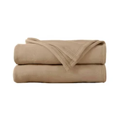 Deken<Ourson Deken in Thermotec® fleece met prestigekwaliteit zandkleur