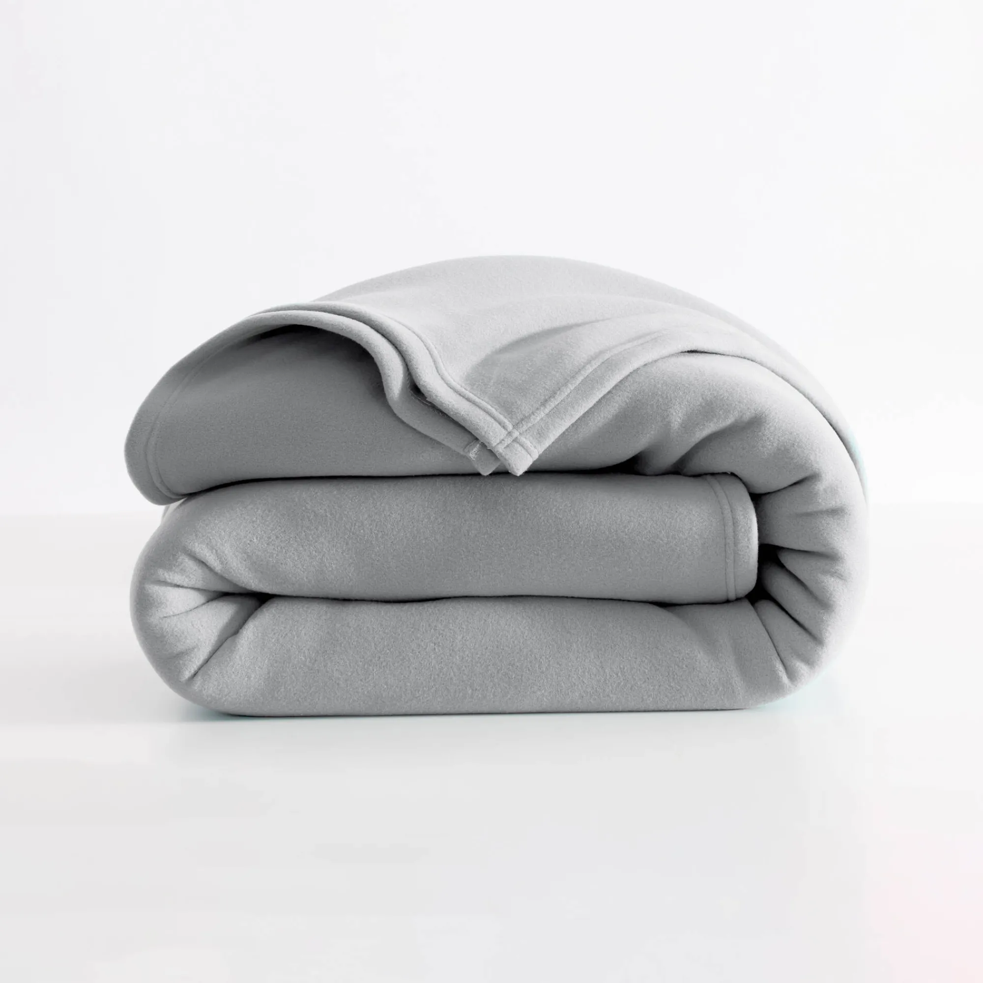 Deken<Ourson Deken in Thermotec® fleece 450g/m2, luxe kwaliteit lichtgrijs