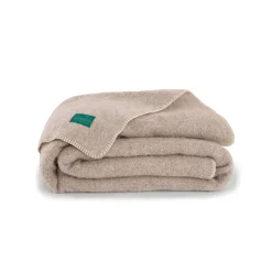 Deken<Ourson Deken in zuiver biowol, made in France grijsbeige